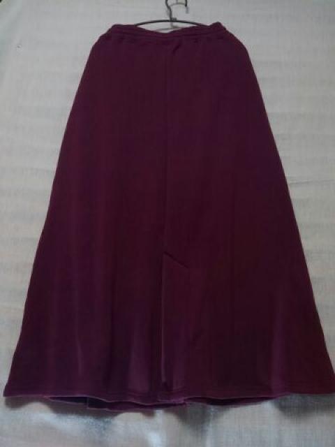●あったかマキシ スカート●新品バーガンディー < 女性ファッション ●あったかマキシ スカート●新品バーガンディー < 女性ファッションの