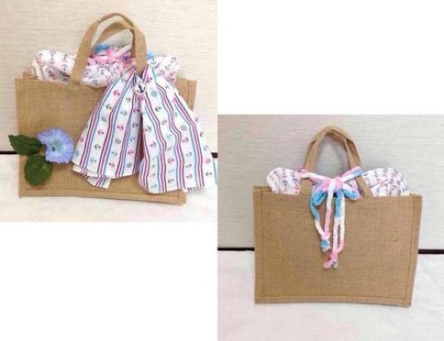ハンドメイド◆4way♪麻 トートバッグ ハンドバッグ マリンコットン巾着 お花 ベージュ < 女性ファッション  ハンドメイド◆4way♪麻 トートバッグ ハンドバッグ マリンコットン巾着 お花 ベージュ  < 女性ファッションの