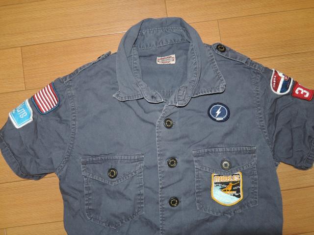 MARBLESマーブルズ半袖ミリタリー系ワークシャツSワッペンTMT < ブランド MARBLESマーブルズ半袖ミリタリー系ワークシャツSワッペンTMT < ブランドの