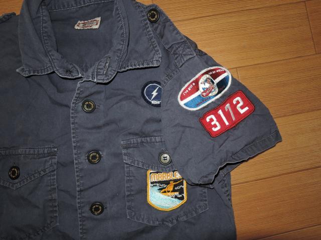 MARBLESマーブルズ半袖ミリタリー系ワークシャツSワッペンTMT < ブランド MARBLESマーブルズ半袖ミリタリー系ワークシャツSワッペンTMT < ブランドの