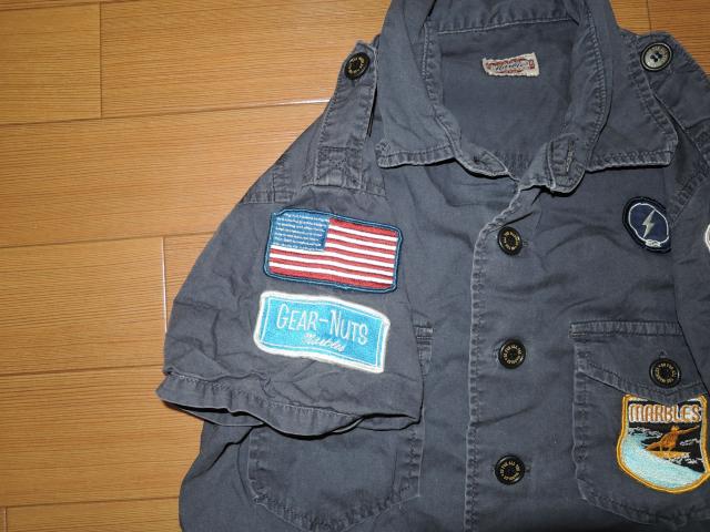 MARBLESマーブルズ半袖ミリタリー系ワークシャツSワッペンTMT < ブランド MARBLESマーブルズ半袖ミリタリー系ワークシャツSワッペンTMT < ブランドの