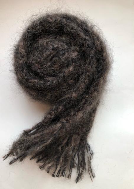 ハンドメイド マフラー ふわふわモヘア たっぷり♪ ウール < 女性ファッション  ハンドメイド マフラー ふわふわモヘア たっぷり♪ ウール < 女性ファッションの