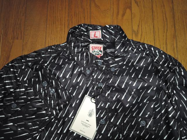 新品 NEXUS7 × STUSSY パッカブル ナイロン シャツ L 黒 ネクサスセブンZ ステューシー 長袖 定価22000円 < ブランド 新品 NEXUS7 × STUSSY パッカブル ナイロン シャツ L 黒 ネクサスセブンZ ステューシー 長袖 定価22000円 < ブランドの