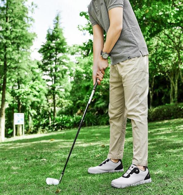 メンズ ゴルフシューズ スパイクレス ダイヤル式 ホワイト 26cm 26.5cm < レジャー/スポーツ メンズ ゴルフシューズ スパイクレス ダイヤル式 ホワイト 26cm 26.5cm < レジャー/スポーツの