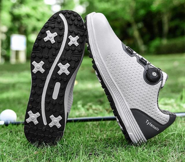 メンズ ゴルフシューズ スパイクレス ダイヤル式 ホワイト 26cm 26.5cm < レジャー/スポーツ メンズ ゴルフシューズ スパイクレス ダイヤル式 ホワイト 26cm 26.5cm < レジャー/スポーツの