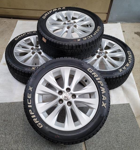 TOYOTA アルファード ヴェルファイア 20前期 純正 18インチ7.5J+45 PCD114.3スタッドレスタイヤ付き4本 < 自動車/バイク TOYOTA アルファード ヴェルファイア 20前期 純正 18インチ7.5J+45 PCD114.3スタッドレスタイヤ付き4本 < 自動車/バイク