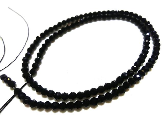 天然石★ブラックスピネル 3mm64面カット 1連 < 女性アクセサリー/時計 天然石★ブラックスピネル 3mm64面カット 1連 < 女性アクセサリー/時計の