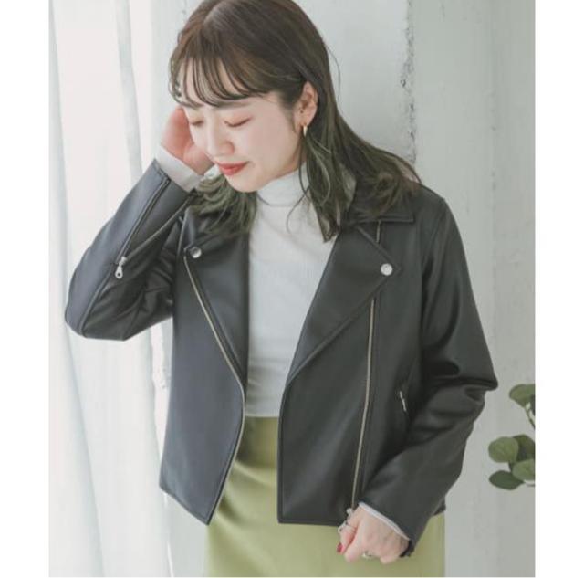 アーバンリサーチ 新品 フェイクレザーダブルライダースジャケット ライダース 黒 ブラック M < ブランド  アーバンリサーチ 新品 フェイクレザーダブルライダースジャケット ライダース 黒 ブラック M  < ブランドの