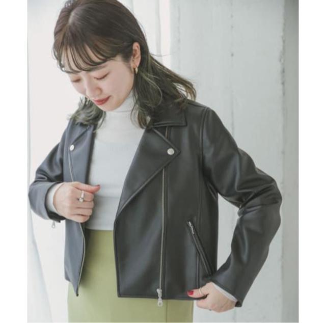 アーバンリサーチ 新品 フェイクレザーダブルライダースジャケット ライダース 黒 ブラック M < ブランド  アーバンリサーチ 新品 フェイクレザーダブルライダースジャケット ライダース 黒 ブラック M < ブランドの