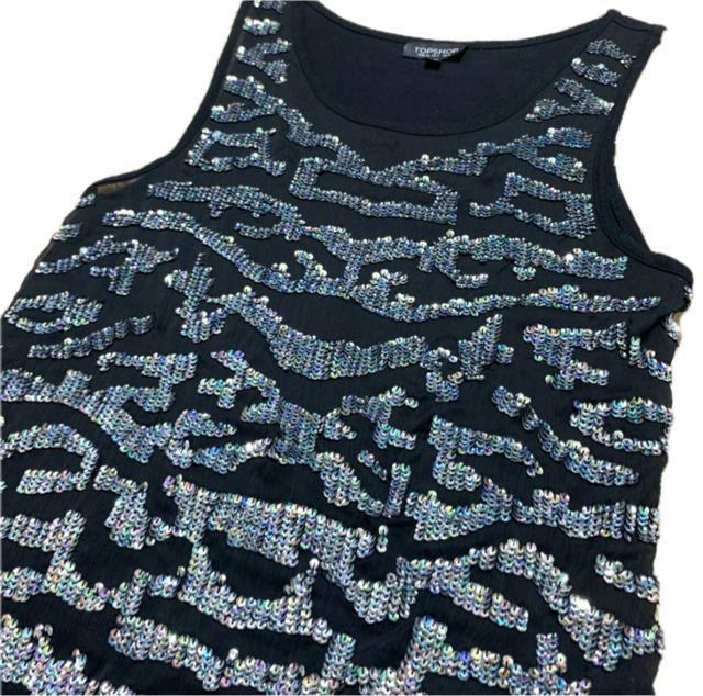 美品 TOPSHOP トップショップ スパンコール タンクトップ 36 < ブランド  美品 TOPSHOP トップショップ スパンコール タンクトップ 36 < ブランドの