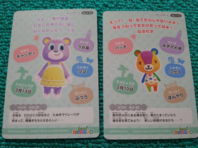 どうぶつの森 スナップカード 二枚セット < トレーディングカード どうぶつの森 スナップカード 二枚セット < トレーディングカードの