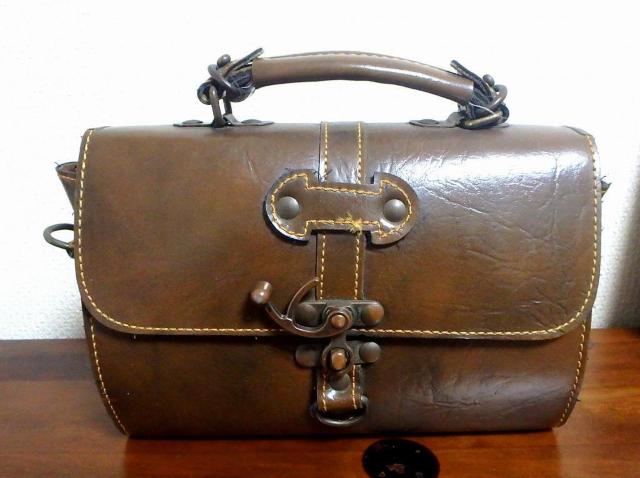 ◆ハンドバッグ レザー ブラウン 中古品 < 男性ファッション  ◆ハンドバッグ レザー ブラウン 中古品  < 男性ファッションの