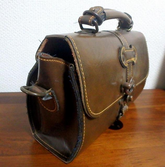 ◆ハンドバッグ レザー ブラウン 中古品 < 男性ファッション  ◆ハンドバッグ レザー ブラウン 中古品 < 男性ファッションの