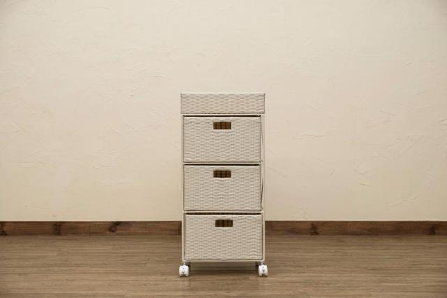 【送料無料】ラタン調 チェスト3段 ランドリーチェスト 収納 棚 ラック < インテリア/ライフ 【送料無料】ラタン調 チェスト3段 ランドリーチェスト 収納 棚 ラック < インテリア/ライフの