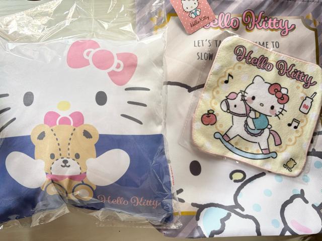 キティちゃん エコバッグ クッション ハンカチ 3点セット < おもちゃ キティちゃん エコバッグ クッション ハンカチ 3点セット < おもちゃの