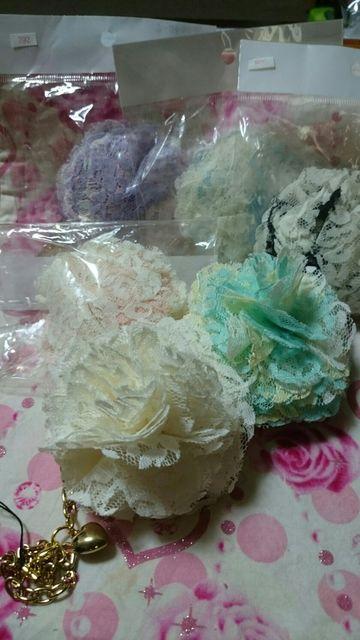 姫デコたっぷりレースキーホルダーストラップ色指定80o程1個 < 女性ファッション  姫デコたっぷりレースキーホルダーストラップ色指定80o程1個 < 女性ファッションの