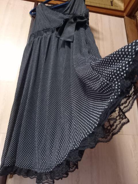 超美品★ChouChou(Mサイズ)ワンピースモノトーン水玉&リボン < 女性ファッション  超美品★ChouChou(Mサイズ)ワンピースモノトーン水玉&リボン < 女性ファッションの