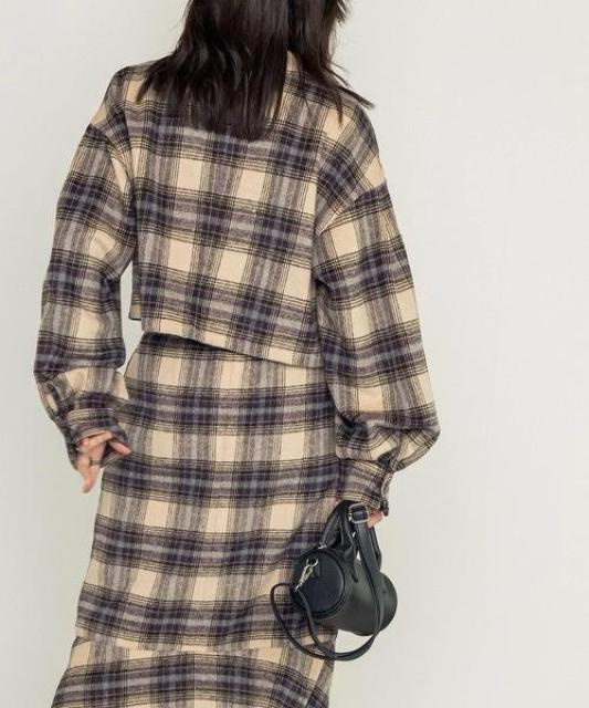 極美品 w closet ダブルクローゼット 起毛チェック セットアップ < ブランド  極美品 w closet ダブルクローゼット 起毛チェック セットアップ < ブランドの