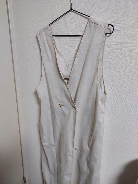 クラシカルエルフ2wayコットンリネンダブルボタンロングジレ・ジャンパースカート < 女性ファッション  クラシカルエルフ2wayコットンリネンダブルボタンロングジレ・ジャンパースカート < 女性ファッションの