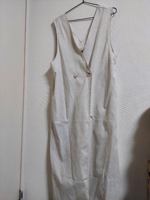 クラシカルエルフ2wayコットンリネンダブルボタンロングジレ・ジャンパースカート < 女性ファッション  クラシカルエルフ2wayコットンリネンダブルボタンロングジレ・ジャンパースカート < 女性ファッションの