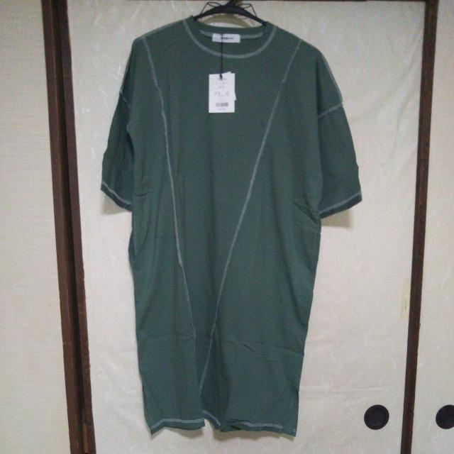 【定価3,520円】アンティカ Antiqua Tシャツワンピ モスグリーン サイズS〜L位 送料無料即決 < ブランド  【定価3,520円】アンティカ Antiqua Tシャツワンピ モスグリーン サイズS〜L位 送料無料即決  < ブランドの