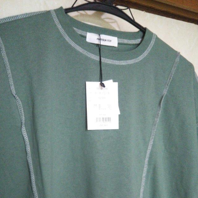 【定価3,520円】アンティカ Antiqua Tシャツワンピ モスグリーン サイズS〜L位 送料無料即決 < ブランド  【定価3,520円】アンティカ Antiqua Tシャツワンピ モスグリーン サイズS〜L位 送料無料即決 < ブランドの