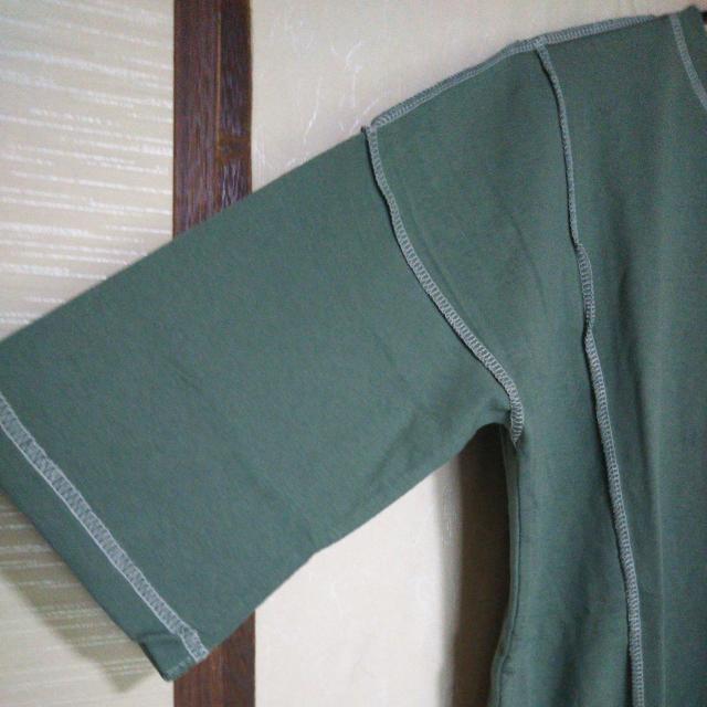 【定価3,520円】アンティカ Antiqua Tシャツワンピ モスグリーン サイズS〜L位 送料無料即決 < ブランド  【定価3,520円】アンティカ Antiqua Tシャツワンピ モスグリーン サイズS〜L位 送料無料即決 < ブランドの