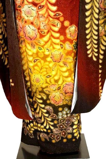 振袖 中古 最高峰 新品同様 暈し染め 金通し地 辻が花 楓 藤 花柄 身丈167.5cm 裄丈65.5cm 正絹 T3652 < 女性ファッション  振袖 中古 最高峰 新品同様 暈し染め 金通し地 辻が花 楓 藤 花柄 身丈167.5cm 裄丈65.5cm 正絹 T3652 < 女性ファッションの
