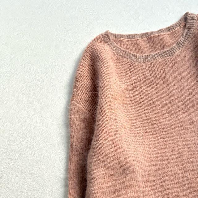 ◆上質◆アバハウス◆アンゴラ混◆ふわふわ長袖ニット◆サーモンピンク◆モヘヤ風◆M < ブランド ◆上質◆アバハウス◆アンゴラ混◆ふわふわ長袖ニット◆サーモンピンク◆モヘヤ風◆M < ブランドの