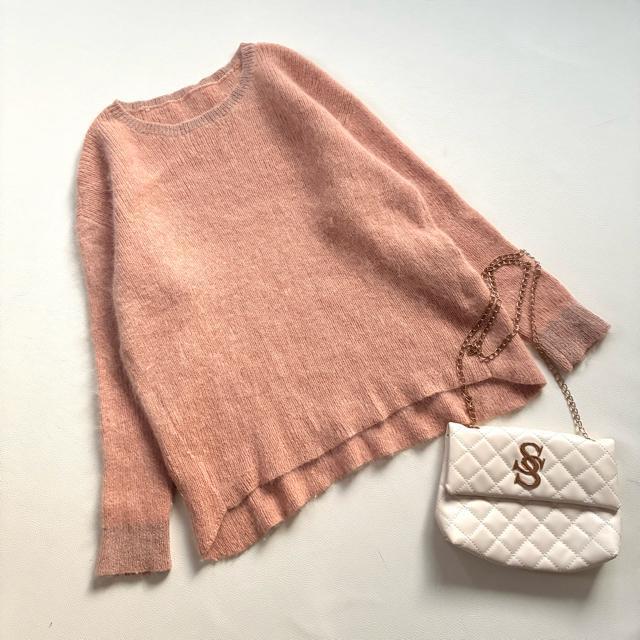 ◆上質◆アバハウス◆アンゴラ混◆ふわふわ長袖ニット◆サーモンピンク◆モヘヤ風◆M < ブランド ◆上質◆アバハウス◆アンゴラ混◆ふわふわ長袖ニット◆サーモンピンク◆モヘヤ風◆M < ブランドの