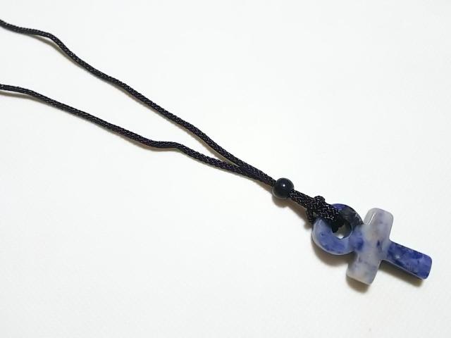 天然石★ブルーアベンチュリン アンククロス ネックレス < 女性アクセサリー/時計 天然石★ブルーアベンチュリン アンククロス ネックレス < 女性アクセサリー/時計の