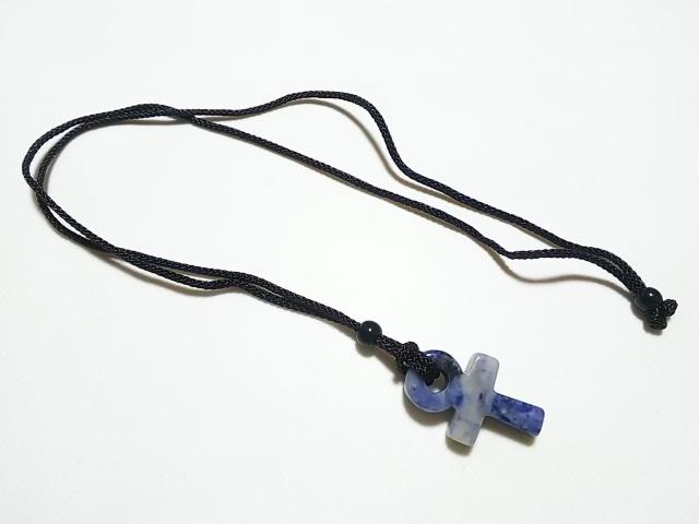 天然石★ブルーアベンチュリン アンククロス ネックレス < 女性アクセサリー/時計 天然石★ブルーアベンチュリン アンククロス ネックレス < 女性アクセサリー/時計の