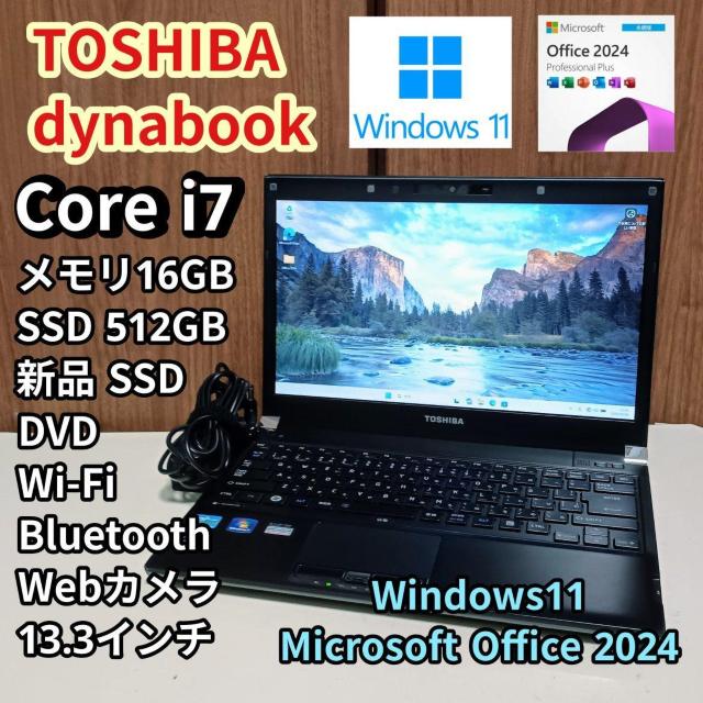TOSHIBA dynabook Corei7 ������16GB �V�iSSD512GB Web�J���� DVD Windows11  �� PC�{��/���Ӌ@��� 