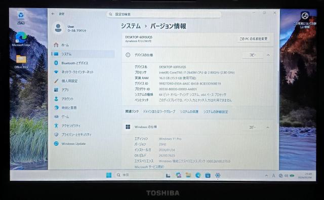 TOSHIBA dynabook Corei7 ������16GB �V�iSSD512GB Web�J���� DVD Windows11 �� PC�{��/���Ӌ@��� 