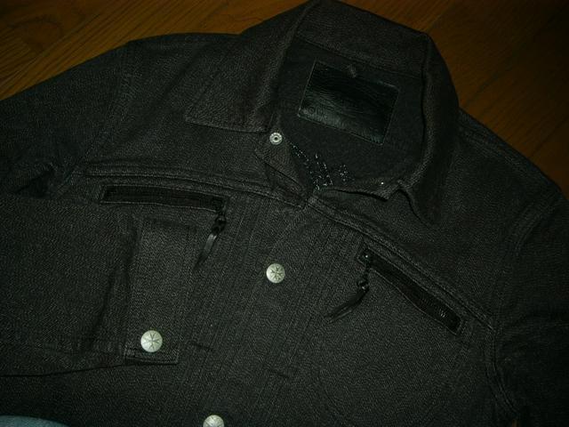 サウスロードSOUTH ROADデニムジャケットS黒系刺繍ステッチ < 男性ファッション  サウスロードSOUTH ROADデニムジャケットS黒系刺繍ステッチ < 男性ファッションの