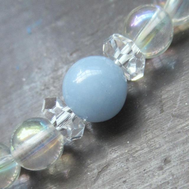 セラフィナイトxエンジェライトxムーンストーンブレスレット < 女性アクセサリー/時計 セラフィナイトxエンジェライトxムーンストーンブレスレット < 女性アクセサリー/時計の