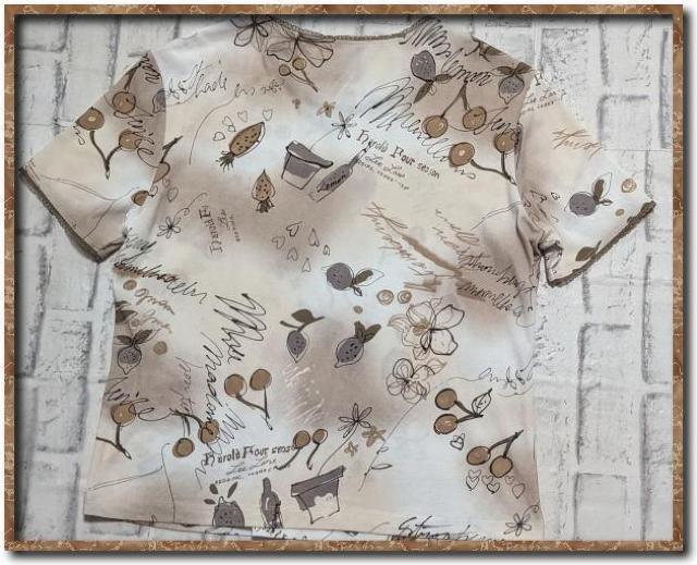 セシオセラ レース付きプリントカットソー 茶系 < 女性ファッション セシオセラ レース付きプリントカットソー 茶系 < 女性ファッションの