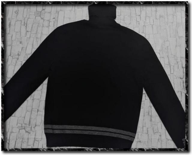 アレグリ 刺繍入りタートルニット 黒 < 男性ファッション  アレグリ 刺繍入りタートルニット 黒 < 男性ファッションの