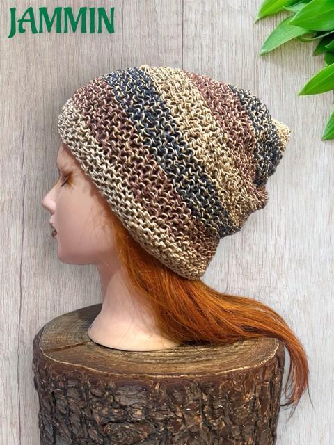 ヘンプコットンニット帽 エスニック 帽子 ニット帽 アジアン ヒッピー < 女性ファッション ヘンプコットンニット帽 エスニック 帽子 ニット帽 アジアン ヒッピー < 女性ファッションの