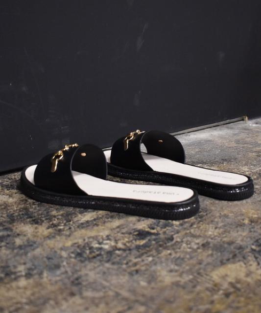 SALEセール●歩きやすいサンダル●メタルビット ラメサンダル【新品未使用】M 23.5cm〜24cm●黒ブラック < 女性ファッション  SALEセール●歩きやすいサンダル●メタルビット ラメサンダル【新品未使用】M 23.5cm〜24cm●黒ブラック < 女性ファッションの