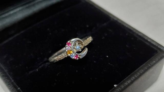 正規 ローリーロドキン マルチカラー クレセントムーン スター エングレイブド リング 10号 mixカラーサファイア SV925 < ブランド  正規 ローリーロドキン マルチカラー クレセントムーン スター エングレイブド リング 10号 mixカラーサファイア SV925  < ブランドの