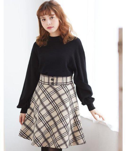 新品☆イング*BACKレースアップチェック柄フレアスカート < ブランド  新品☆イング*BACKレースアップチェック柄フレアスカート  < ブランドの