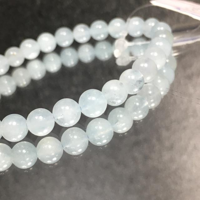 《No.287》天然石アクアマリン 6.5mm 16.5cm < 女性アクセサリー/時計  《No.287》天然石アクアマリン 6.5mm 16.5cm < 女性アクセサリー/時計の