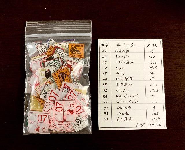 ベルマーク(577.2点分) 会社別集計表付き < チケット/金券  ベルマーク(577.2点分) 会社別集計表付き  < チケット/金券の