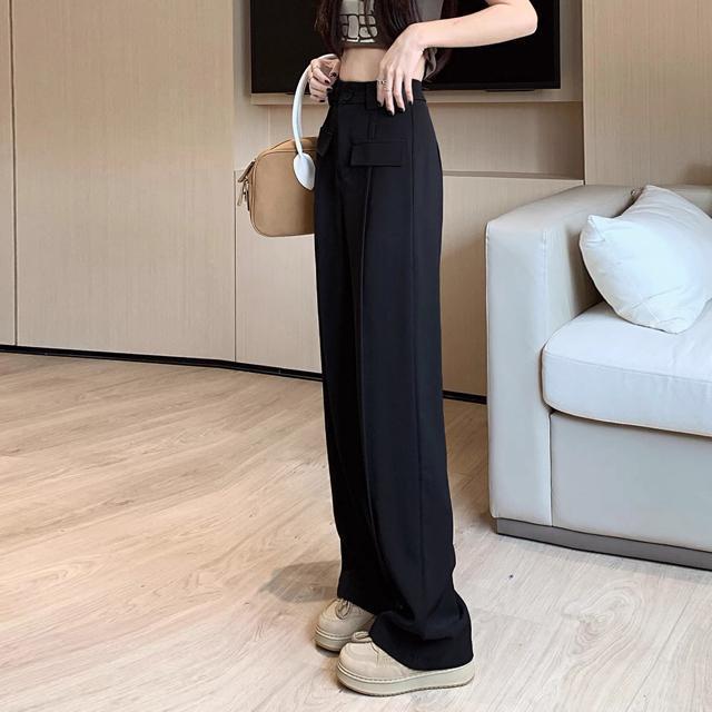 送料無料 新品 ワイドパンツ ハイウエストスラックス脚長 < 女性ファッション  送料無料 新品 ワイドパンツ ハイウエストスラックス脚長 < 女性ファッションの