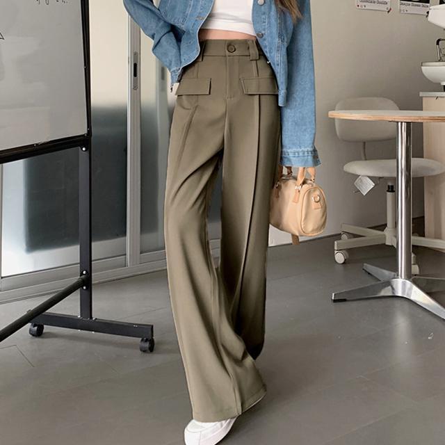 送料無料 新品 ワイドパンツ ハイウエストスラックス脚長 < 女性ファッション  送料無料 新品 ワイドパンツ ハイウエストスラックス脚長 < 女性ファッションの