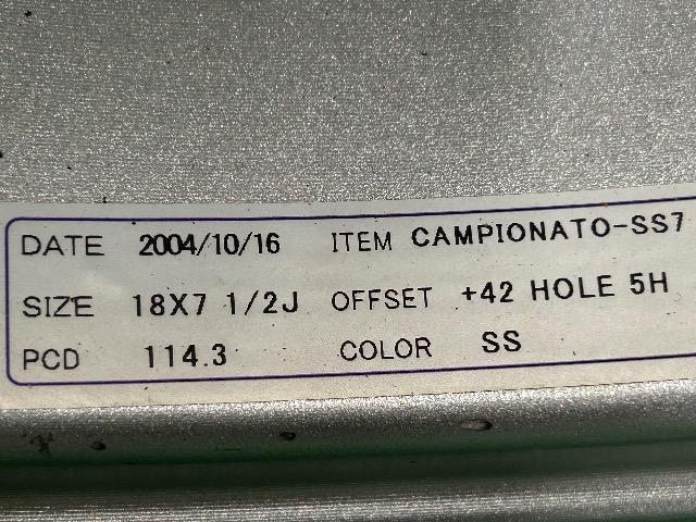 8072115)レイズRAYSベルサスコンピオナート18インチアルミホイールのみ4本セット7.5J+42ミニバンサイズ送料無料 < 自動車/バイク 8072115)レイズRAYSベルサスコンピオナート18インチアルミホイールのみ4本セット7.5J+42ミニバンサイズ送料無料 < 自動車/バイク
