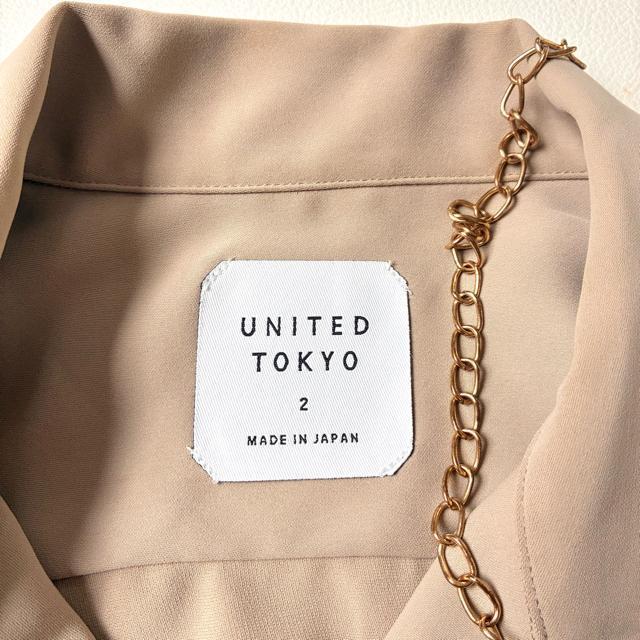 ◆美品◆ユナイテッドトウキョウ◆ビッグシルエットシャツチュニック◆ベージュ◆M < 女性ファッション  ◆美品◆ユナイテッドトウキョウ◆ビッグシルエットシャツチュニック◆ベージュ◆M < 女性ファッションの