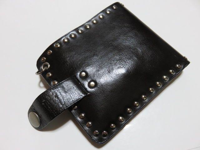 《New》クロス型押し(P)&クロスA★本革・スタッズ*ウォレット財布/ブラック<箱付> < 男性ファッション  《New》クロス型押し(P)&クロスA★本革・スタッズ*ウォレット財布/ブラック<箱付> < 男性ファッションの