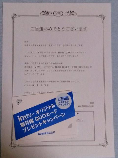 当選品☆inゼリー オリジナル 嵐 櫻井翔 クオカード 2枚セット☆ < タレントグッズ  当選品☆inゼリー オリジナル 嵐 櫻井翔 クオカード 2枚セット☆ < タレントグッズの